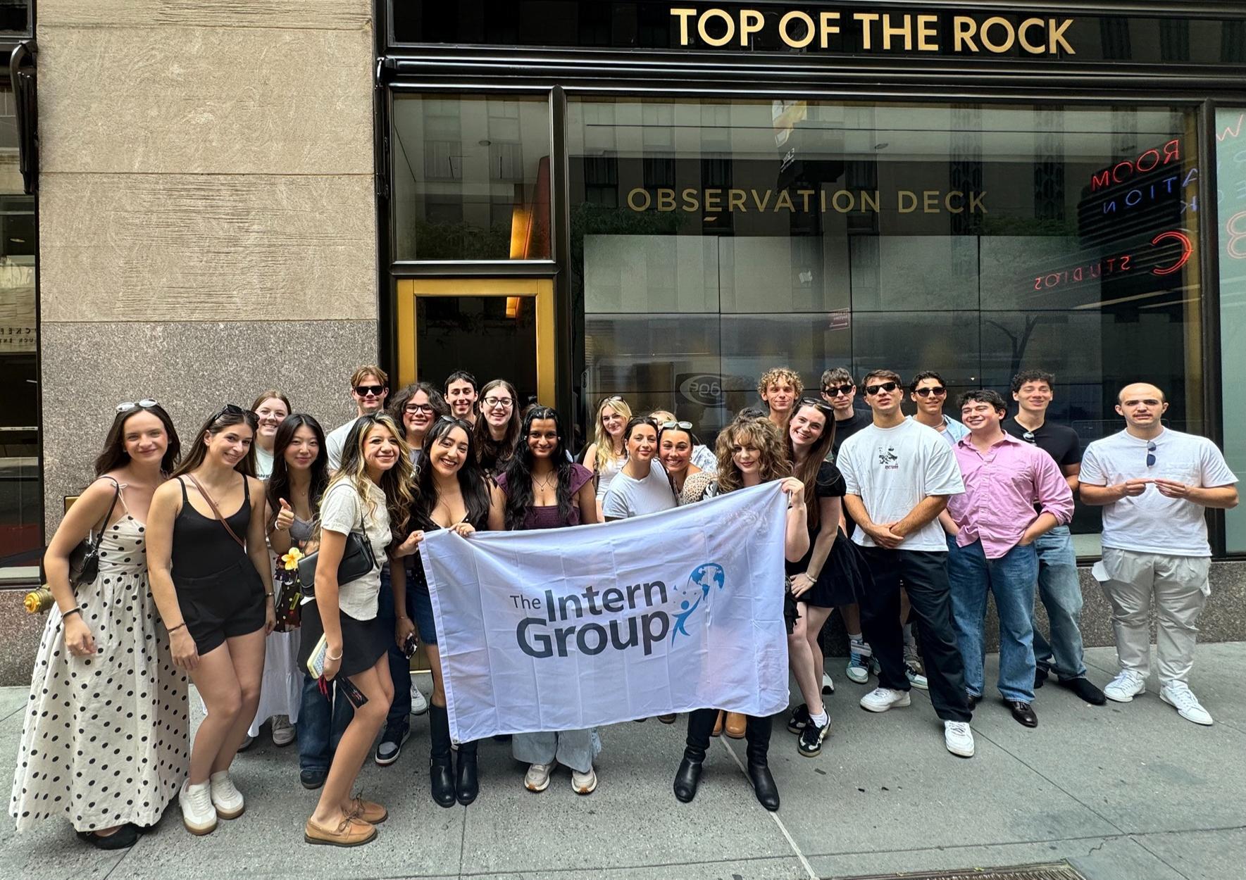 At Top of the Rock during a politics internship in New York