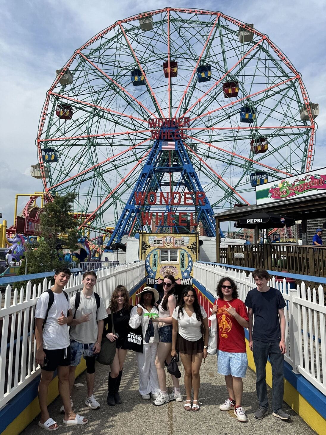 At Coney Island during a finance internship in New York