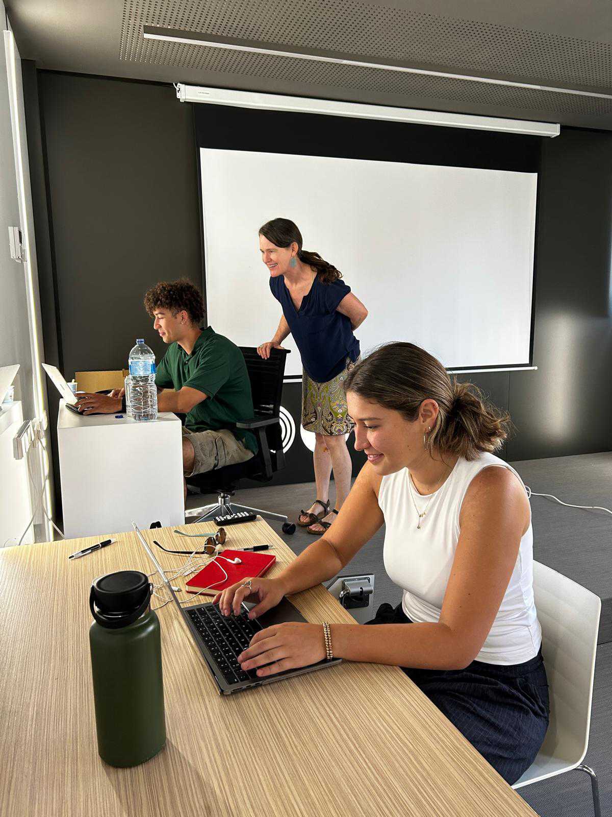 Completing a remote marketing internship in a coworking space