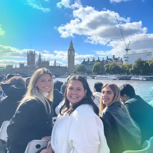 A group of interns in London