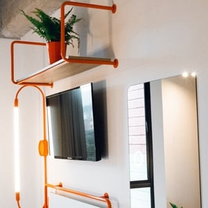 A bathroom in the accommodation in Colombia