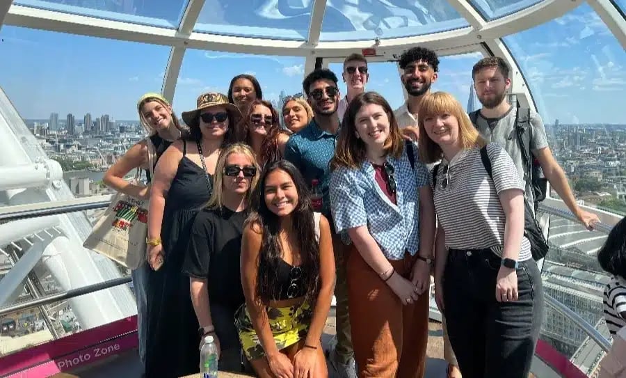 Group of interns during a journalism internship in London