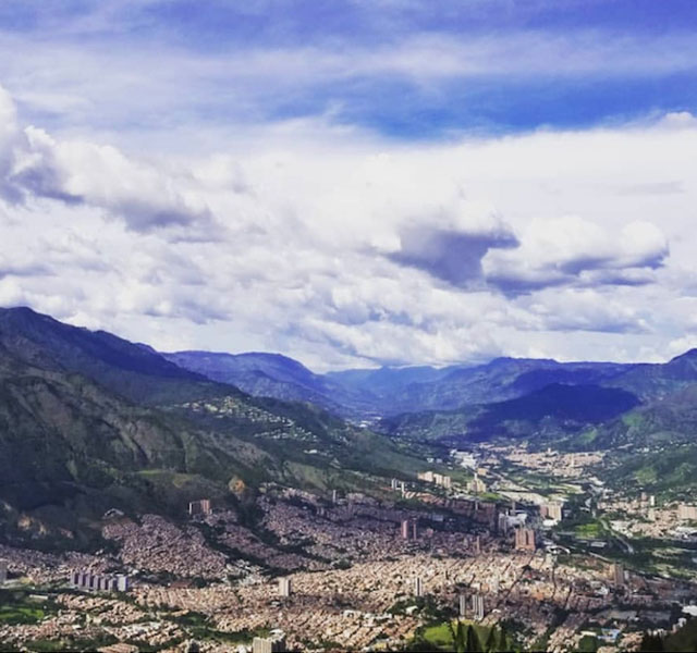 Enjoying the view during an international publishing internship in Colombia