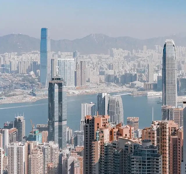 Cityscape of Hong Kong as seen during a publishing internship in China