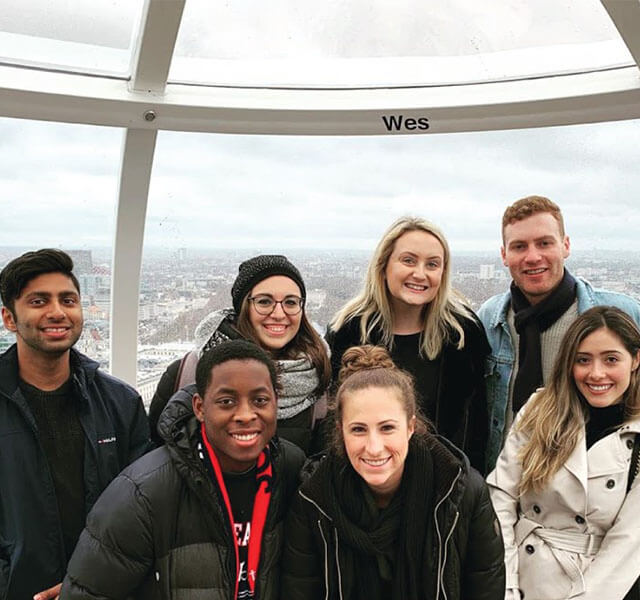 Group of interns on a government internship in London
