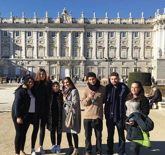 Group of interns during an engineering internship in Spain