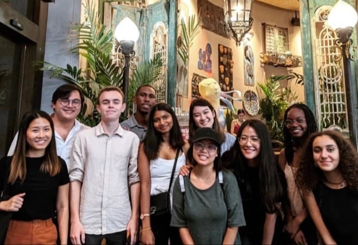 Group of interns on a hospitality internship in Thailand