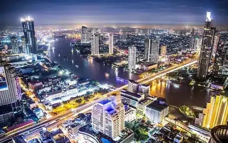 Cityscape of Bangkok seen during a environmental internship in Thailand