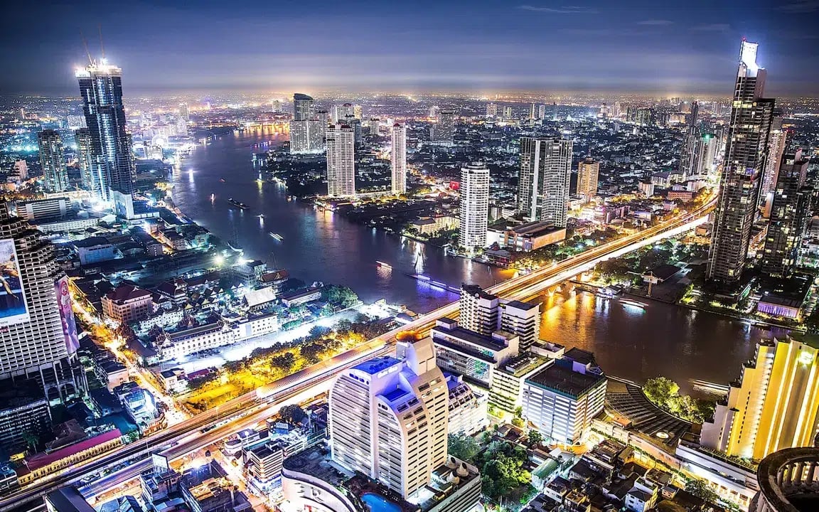 Cityscape of Bangkok as seen from an international internship in entrepreneurship in Thailand