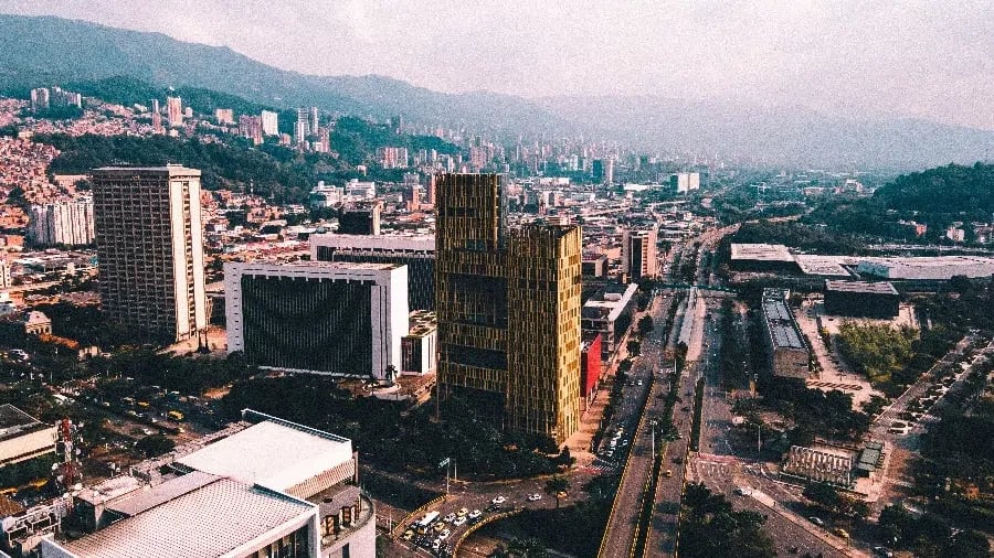 Cityscape of Medellin as seen on a photography internship in Colombia