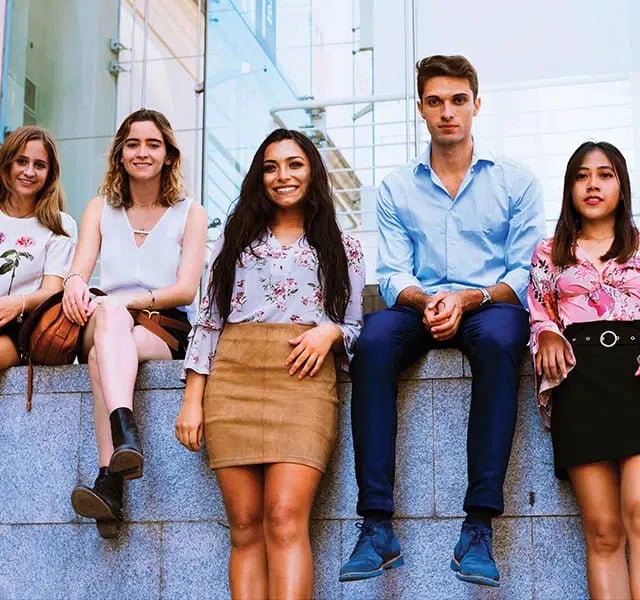 Group of young professionals on a social work internship in Spain