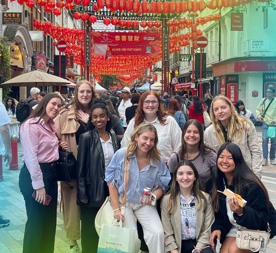 Interns from The Intern Group exploring Chinatown in London during their internship abroad.