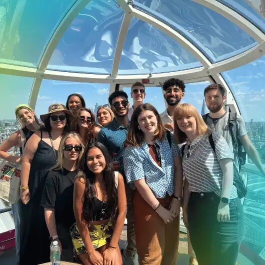 Interns from The Intern Group seeing London from the London Eye