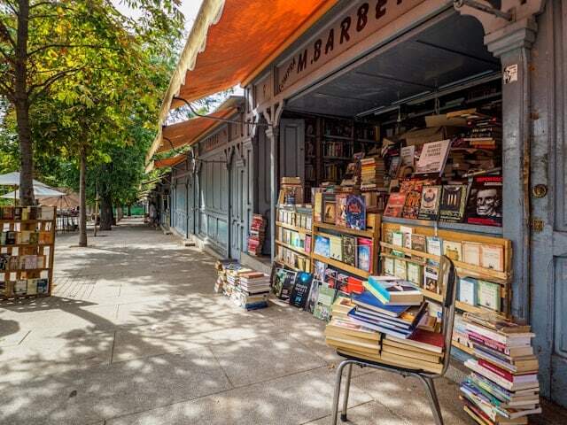 A second-hand bookstore in Madrid, Spain.