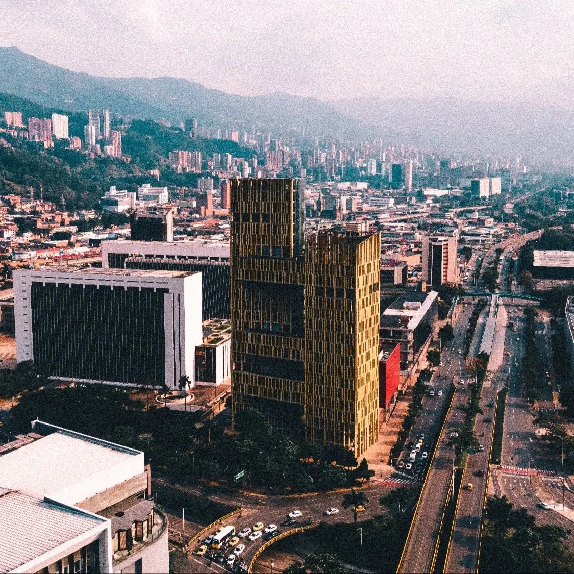 Cityscape of Medellin, as seen during an international entrepreneurship internship in Colombia