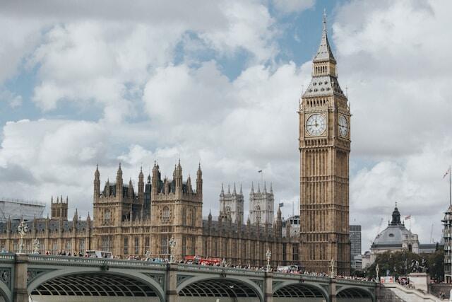 A landscape image of Westminster, featuring Westminster palace and Big Ben.