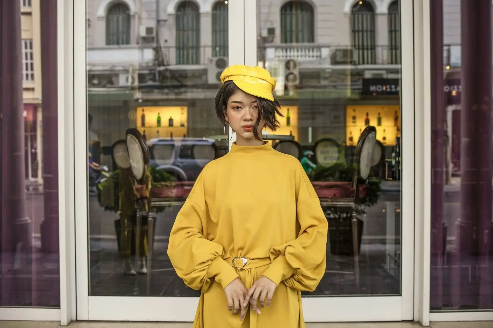 woman in yellow fashion